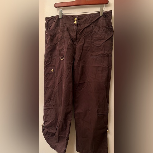 Jones New York Pants - Jones New York Brown Capri Pants with gold hardware.